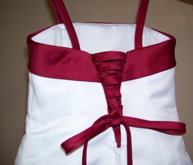 Apple Red and White Corset back dress