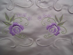 White with lavender & sage flower girl dress