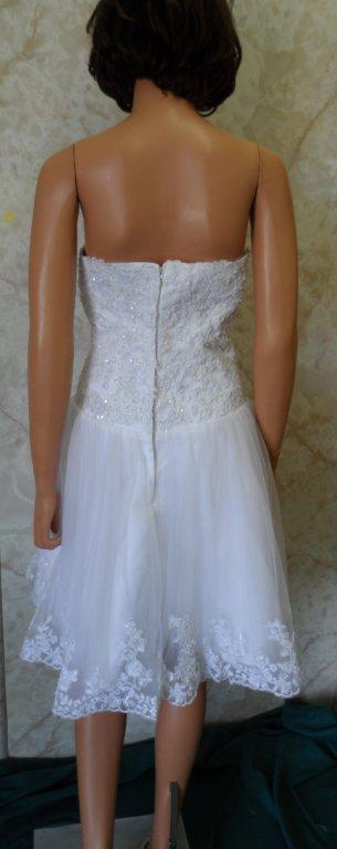 short strapless wedding dress