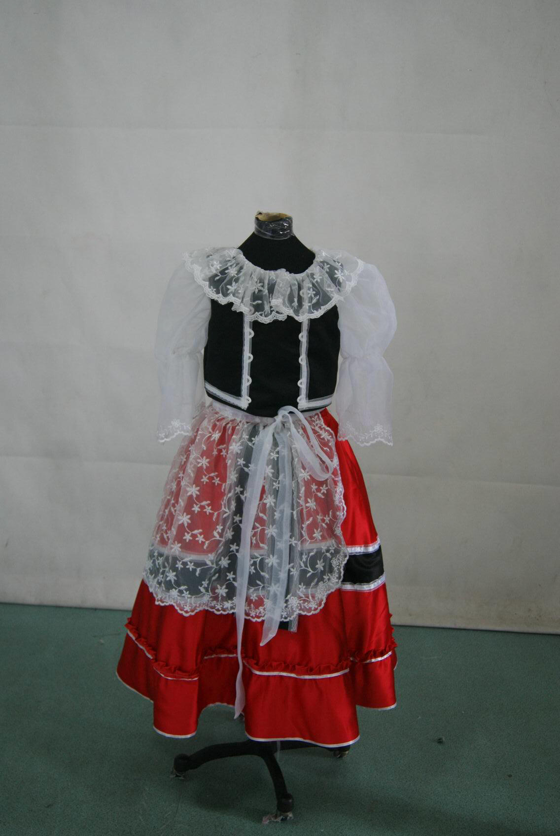 Czech outfits in red white and black