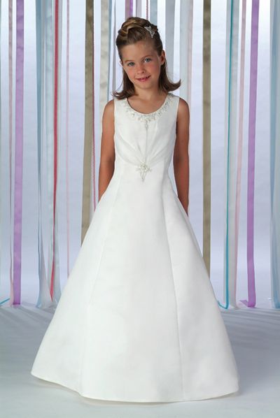 white junior organza dress