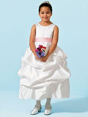 Junior bridesmaid Tea length pickup dress