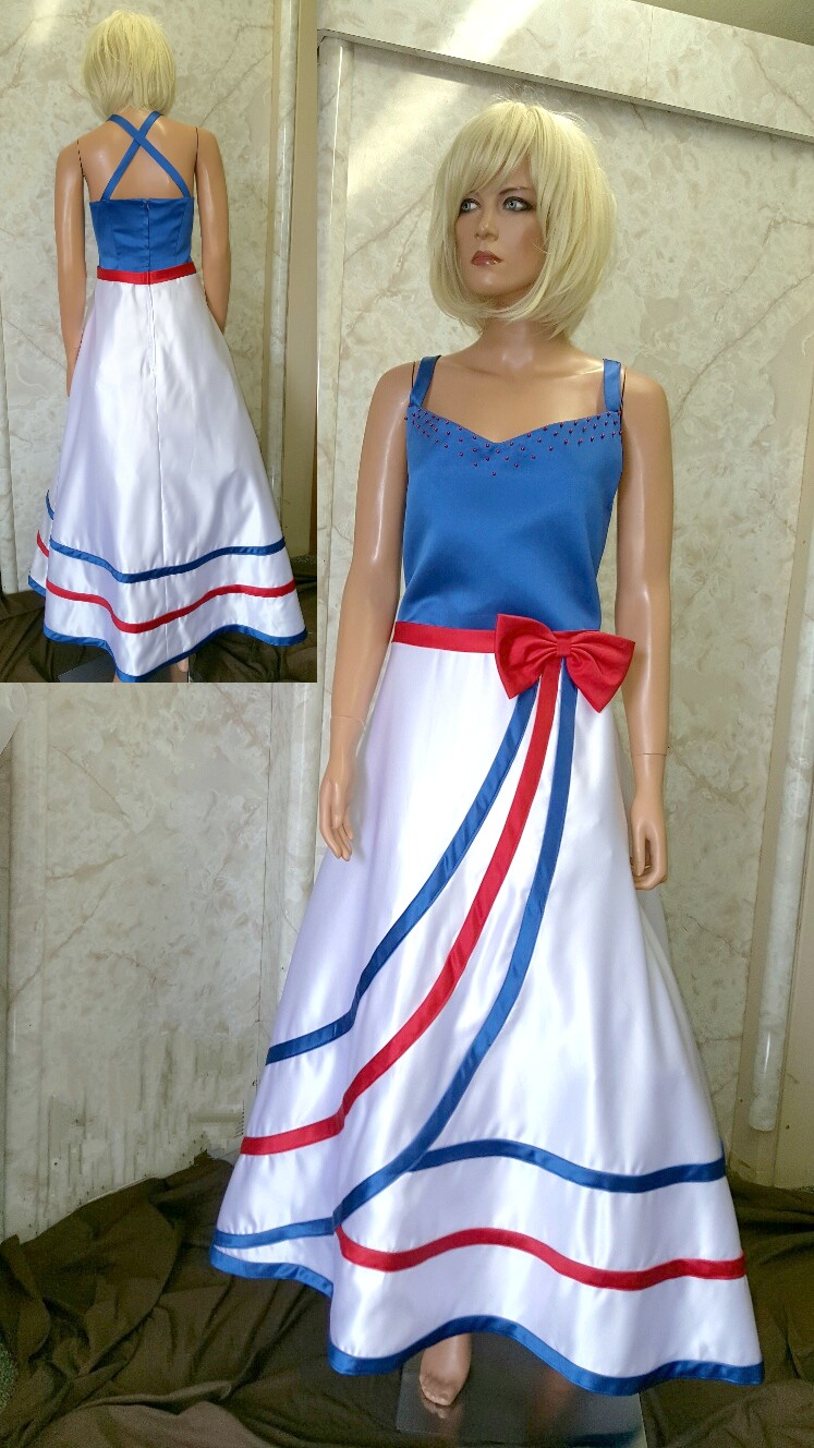Red white and blue pageant dress