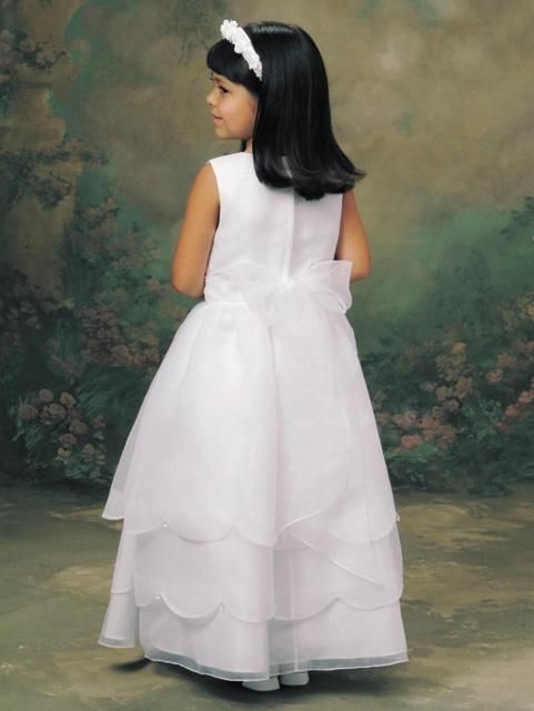 Formal dresses for girls with scalloped skirt