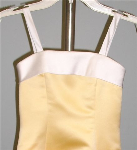 Yellow and white dress