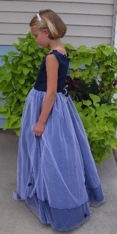 navy blue flower girl dress