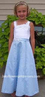 blue and white corset junior dress