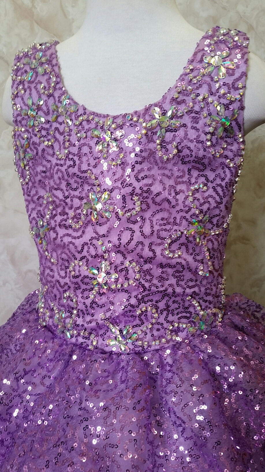 purple girls pageant dress
