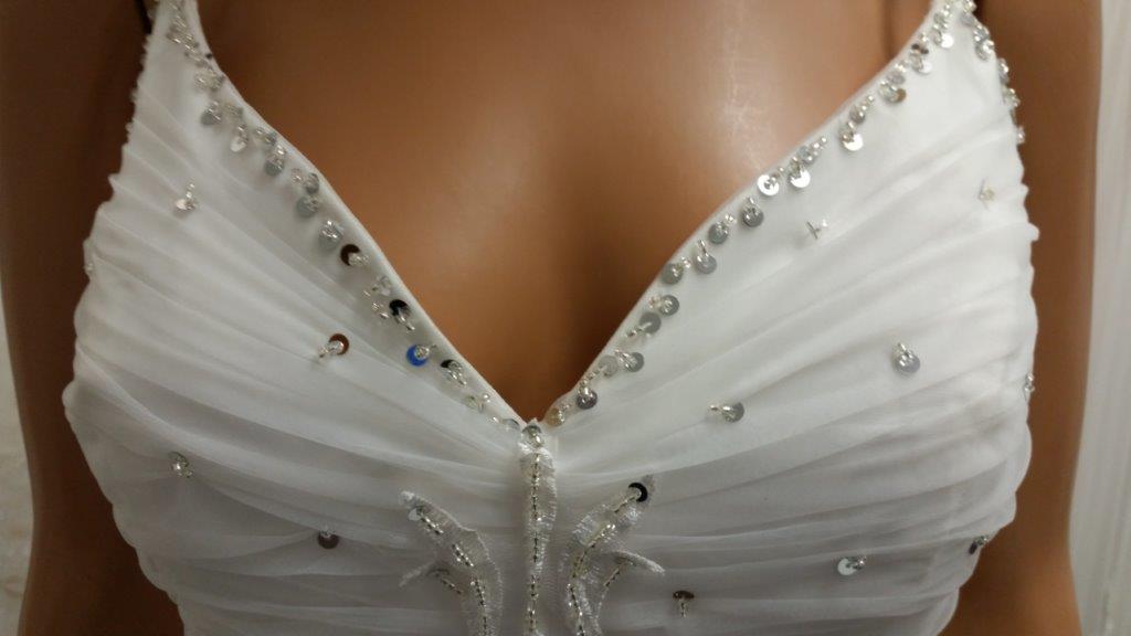 light ivory wedding gown