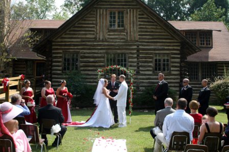log cabin wedding