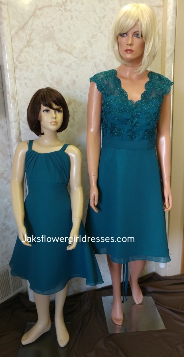 matching flower girl and bridesmaid dresses