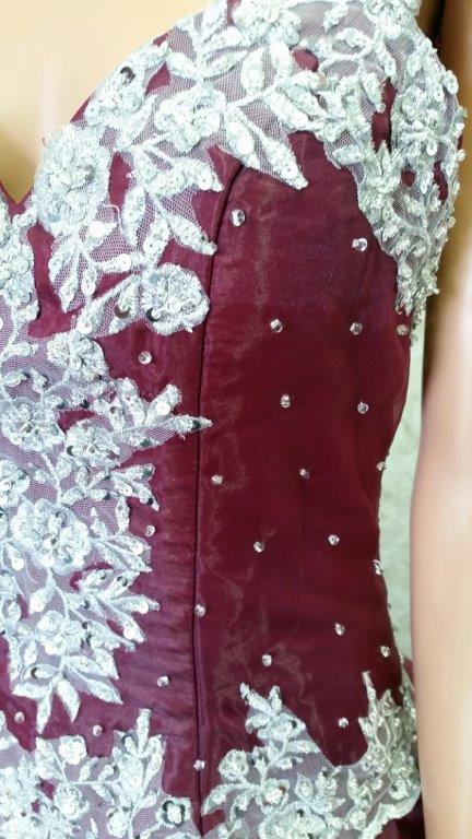 lace trim prom dress 2016