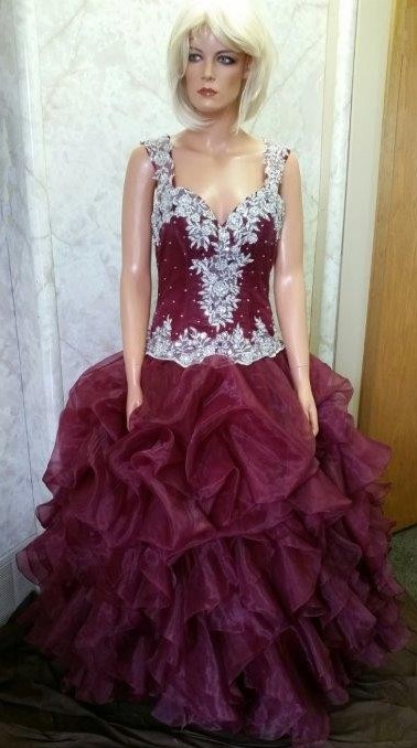 organza pick-up ball gown