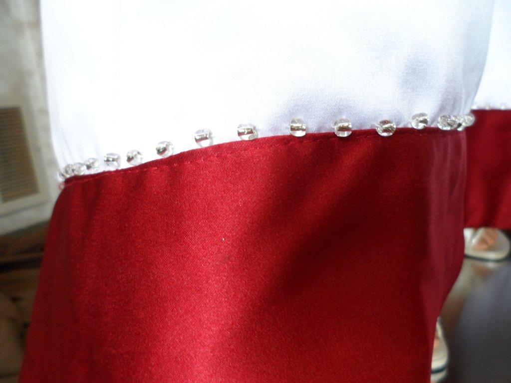 wedding dress trim with red hemline
