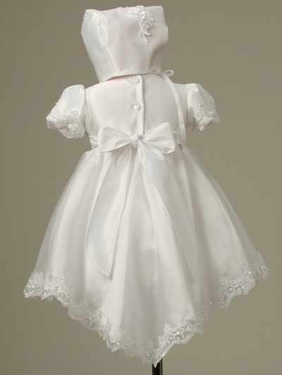 Christening Baptism Dress with Train