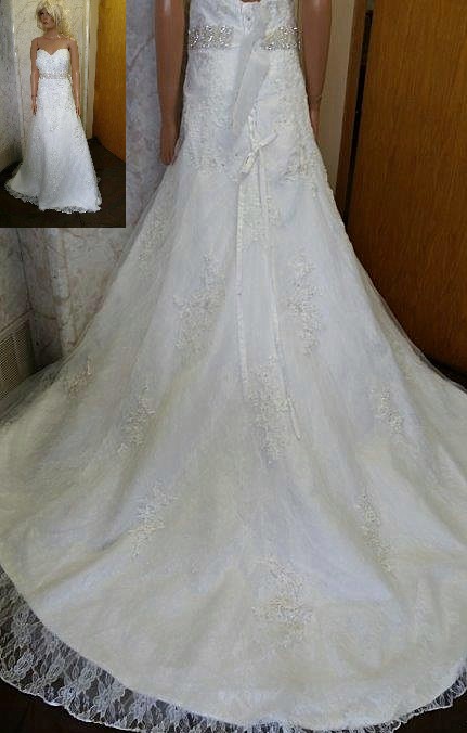 Sweetheart wedding gown with beaded sash