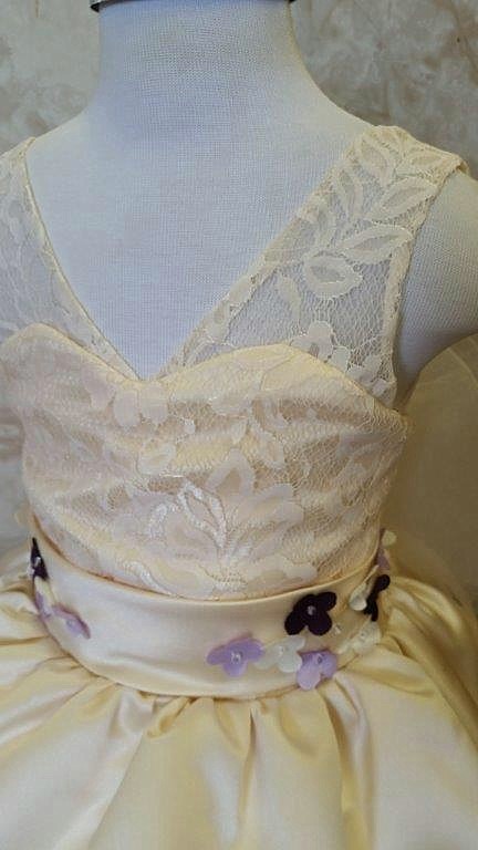 infant wedding dress with lace 