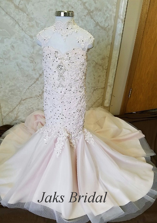 blush lace dress 