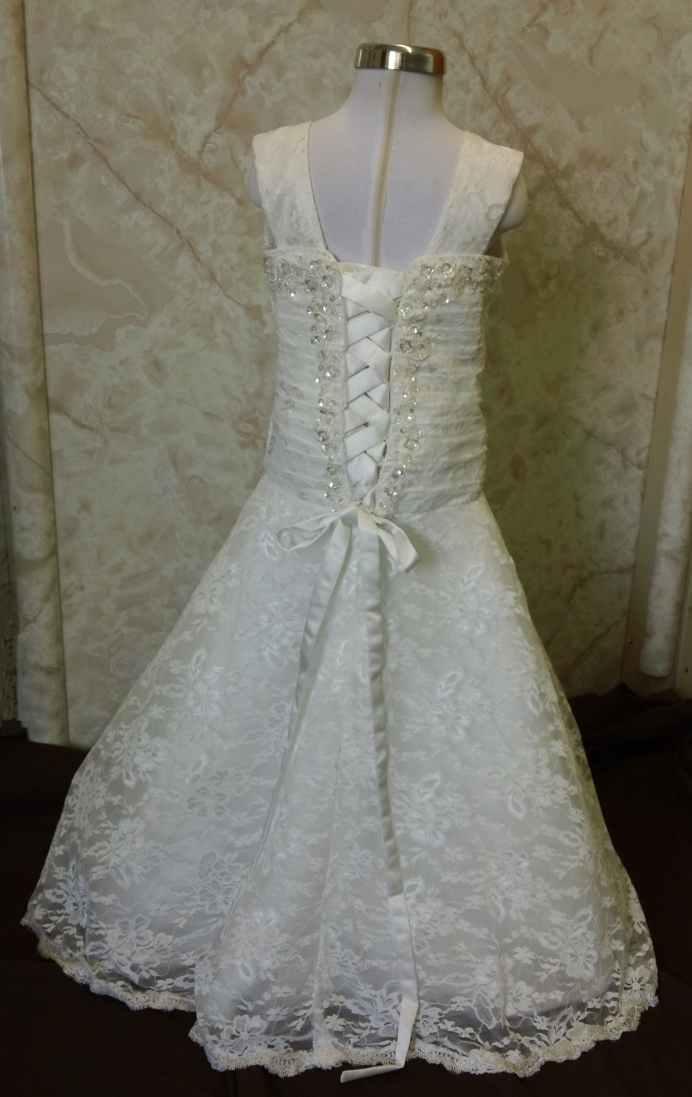 lace miniature bridal gown