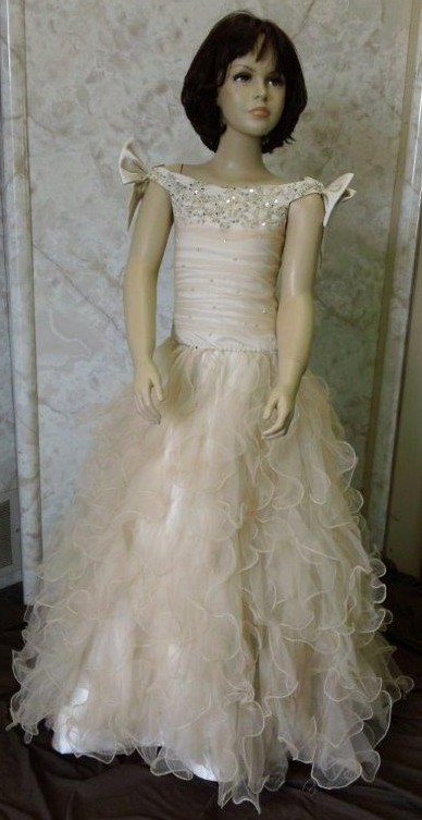 colonial flower girl ball gown