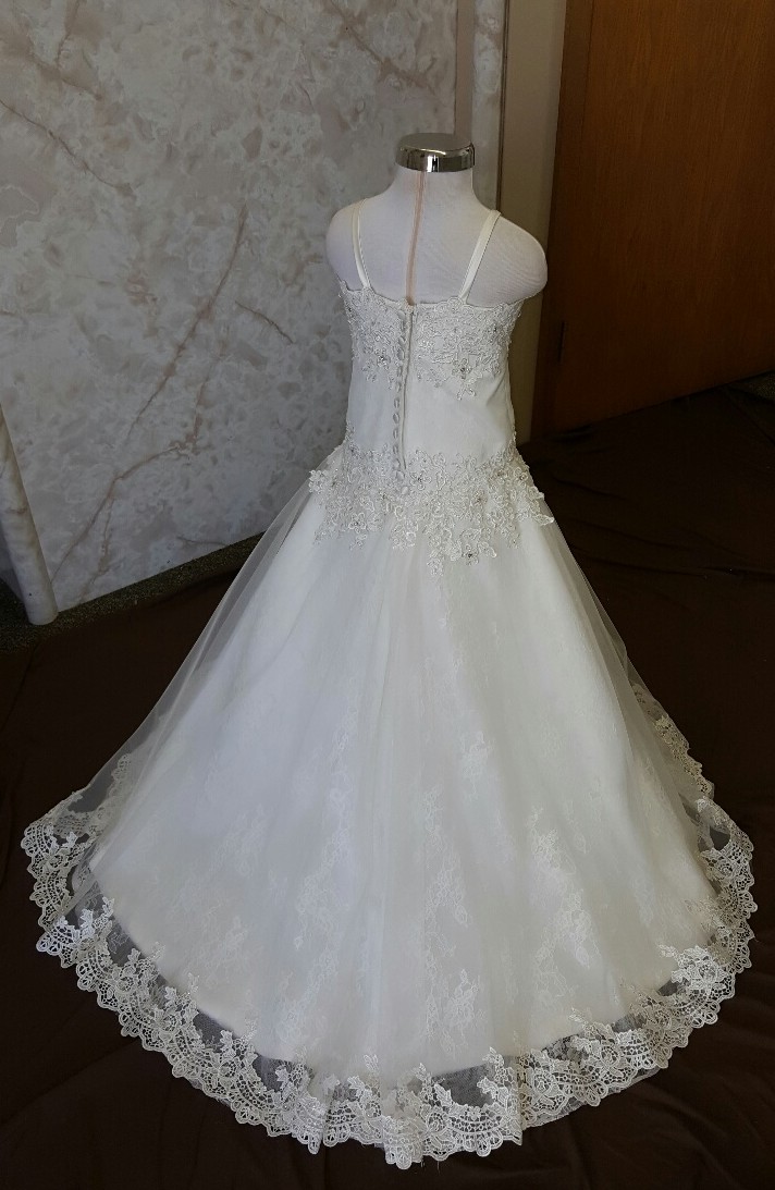 size 4 flower girl dress with train