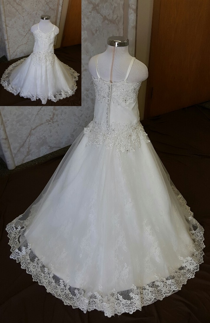 size 4 flower girl dress with train