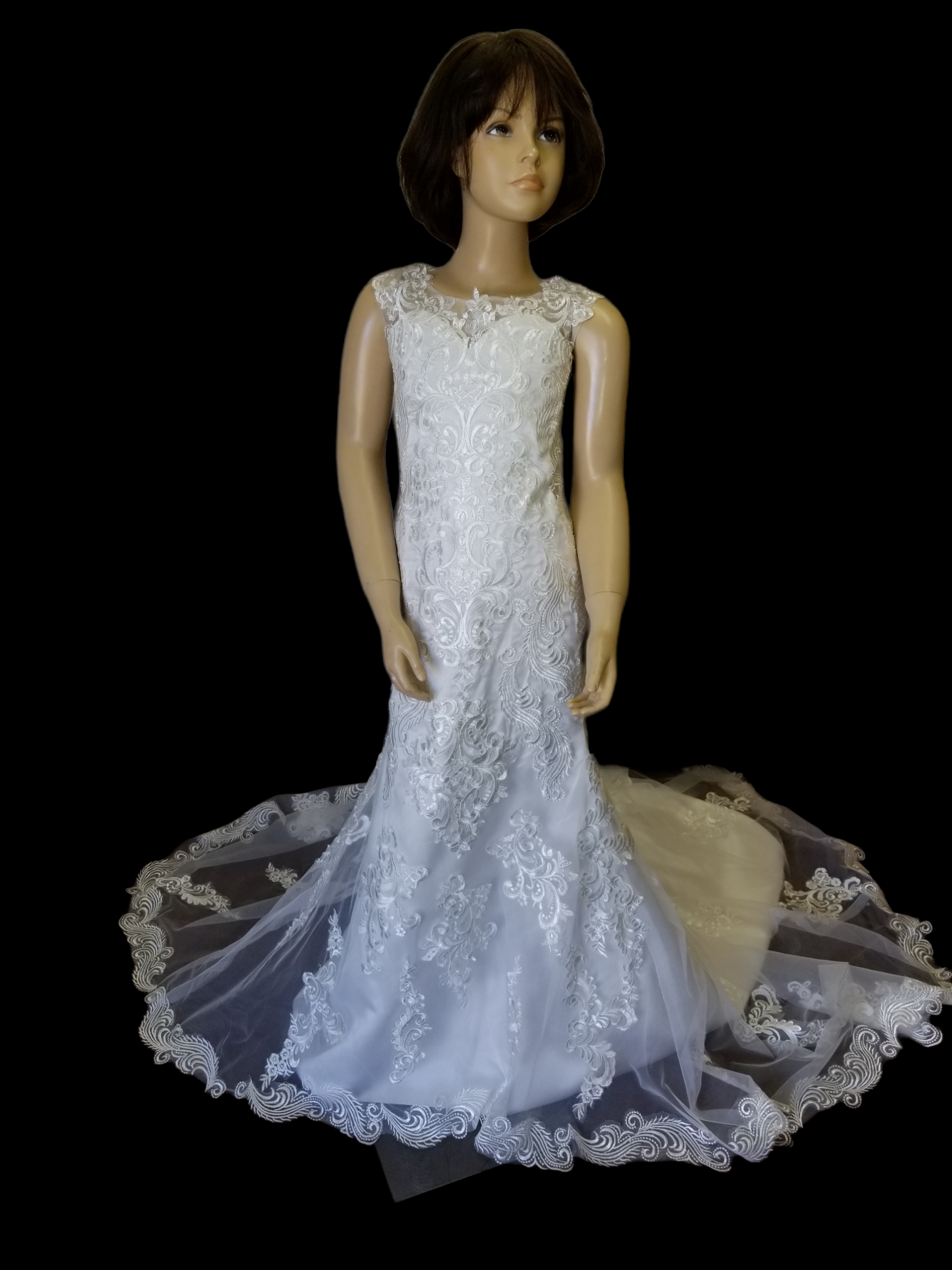 lace flower girl bride dress