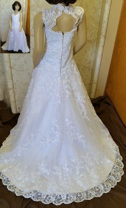 lace applique wedding ball gown flower girl dress
