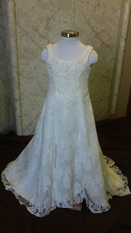 lace flower girl wedding dress