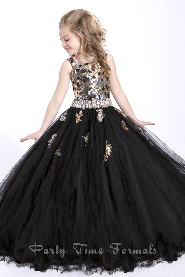 Black and Gold junior national pageant dresses