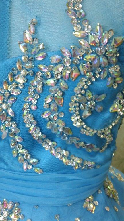 turquoise pageant dress