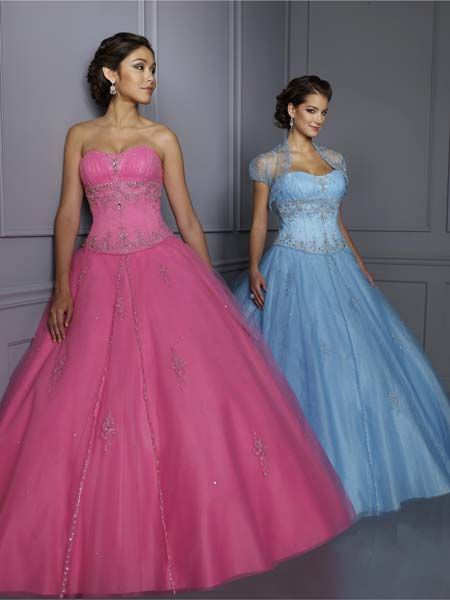 strapless ball gown with jacket