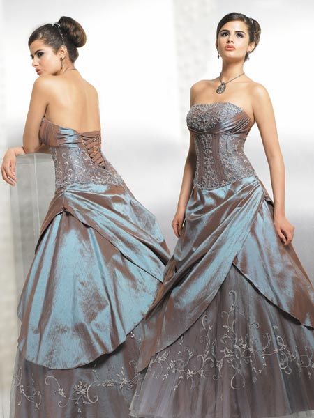 silver quinceañera dresses
