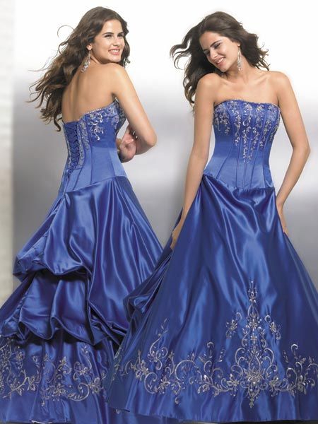 blue prom ballgown