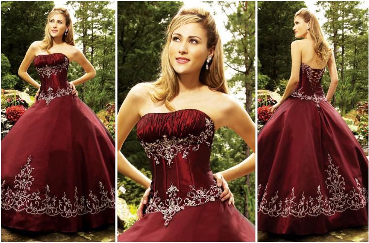 fitted strapless quinceanera dress
