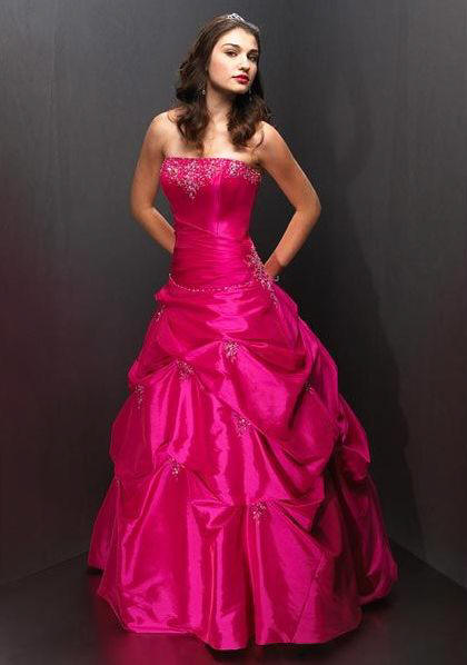 strapless gown