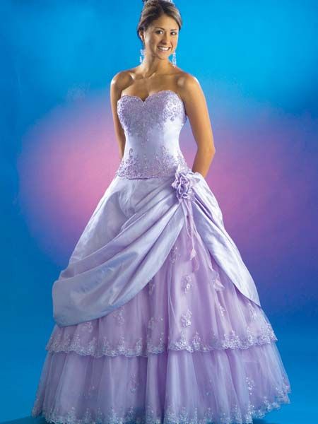 lilac quinceanera gown