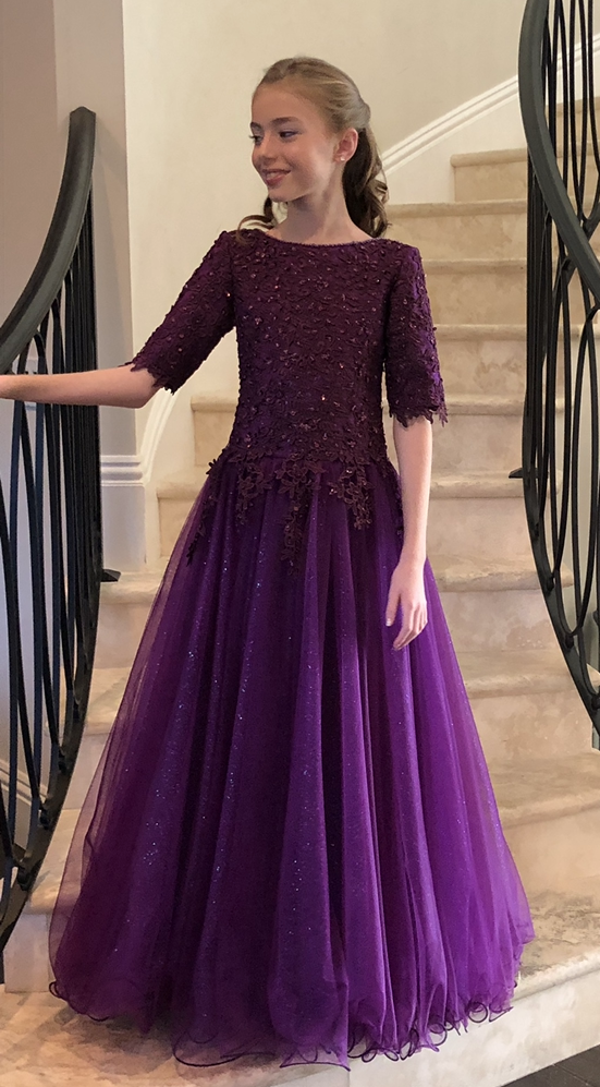 long purple dress