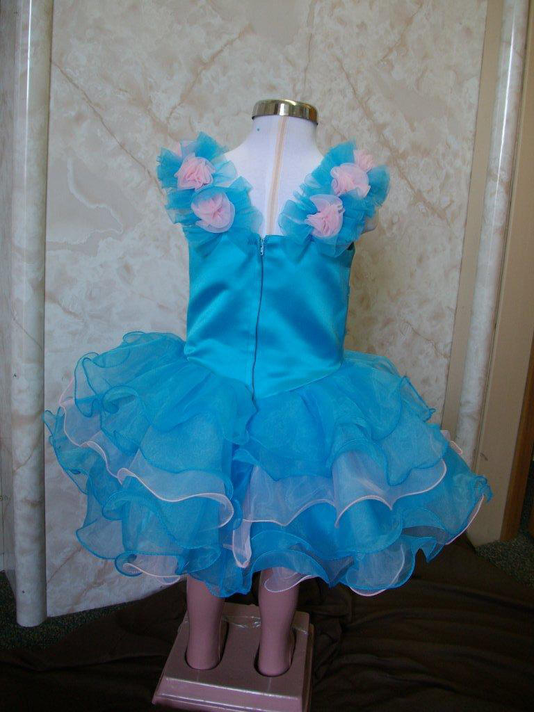 pink and blue pageant cupcake dress