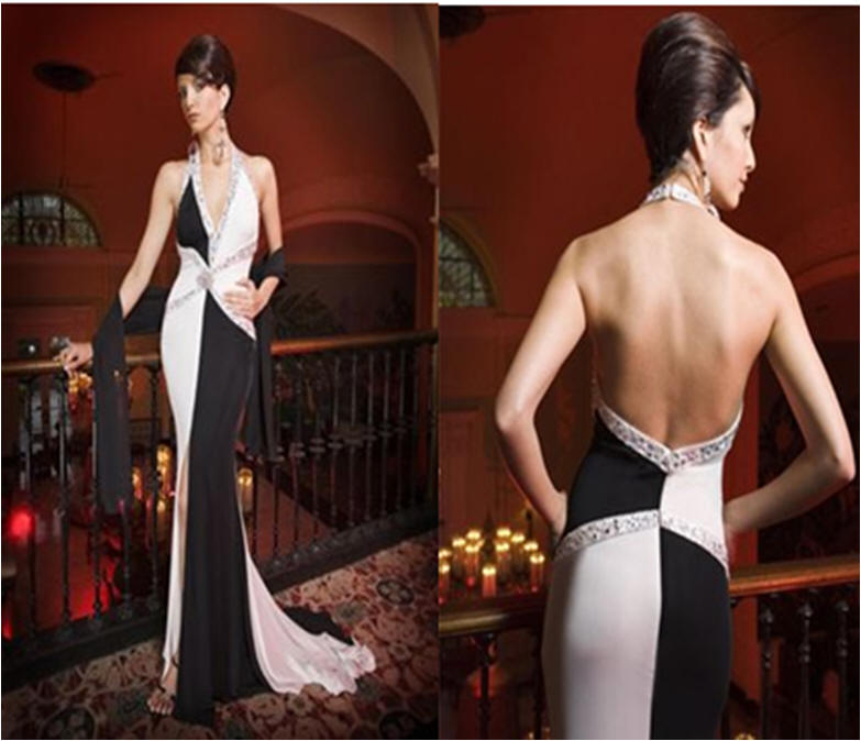 Black and White Evening gown