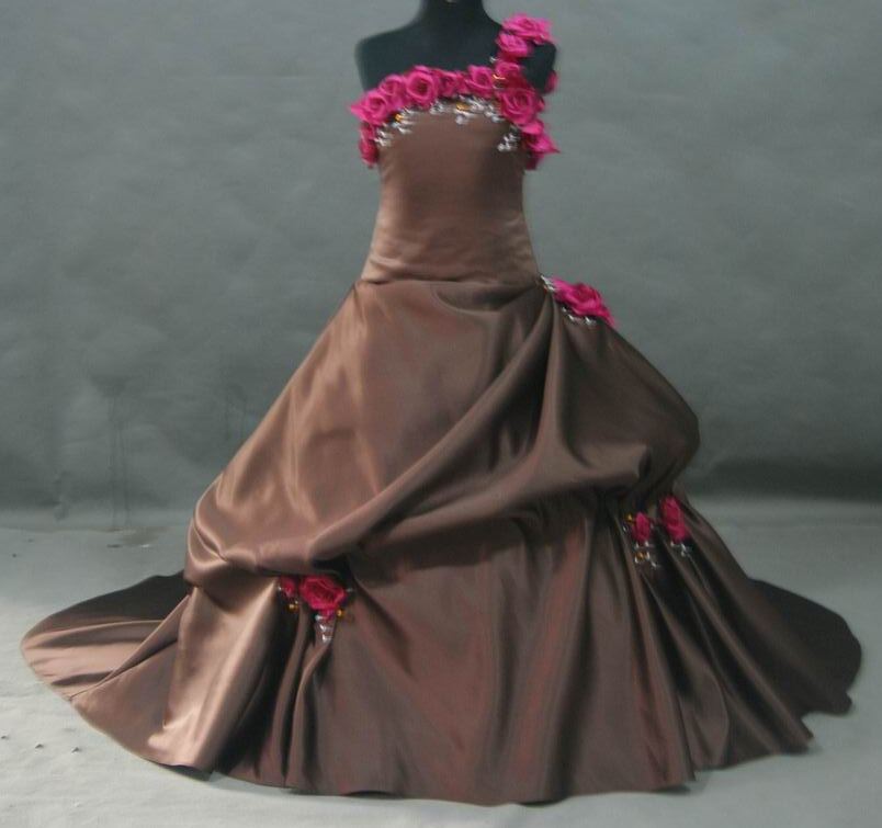 chocolate and watermelon ball gown