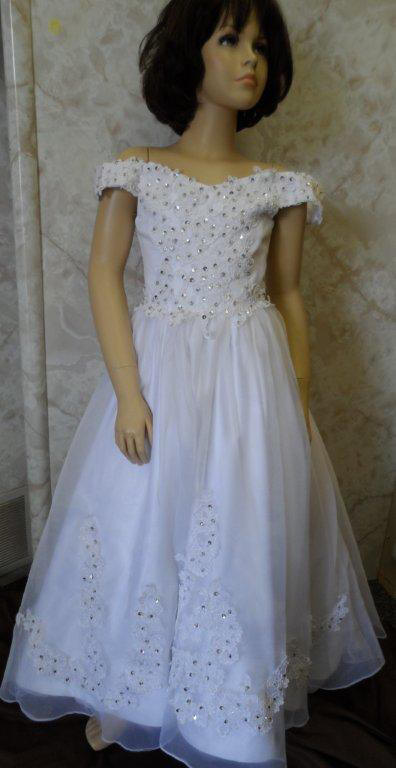 miniature bridal gown off shoulder