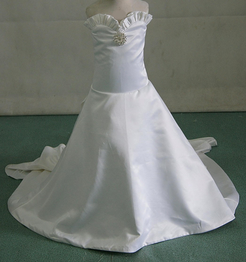princess ruffle train miniature wedding gown