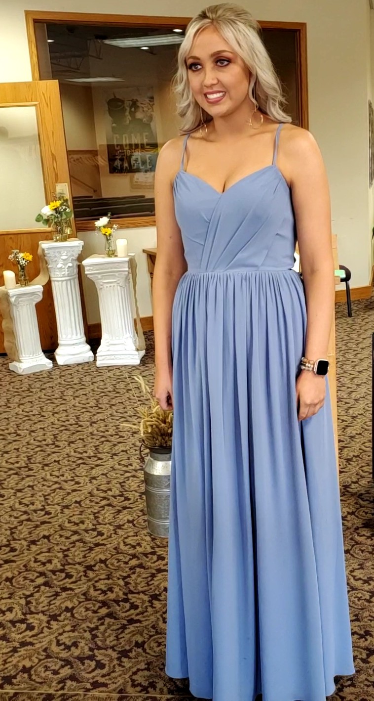 bridesmaid dresses dusty blue