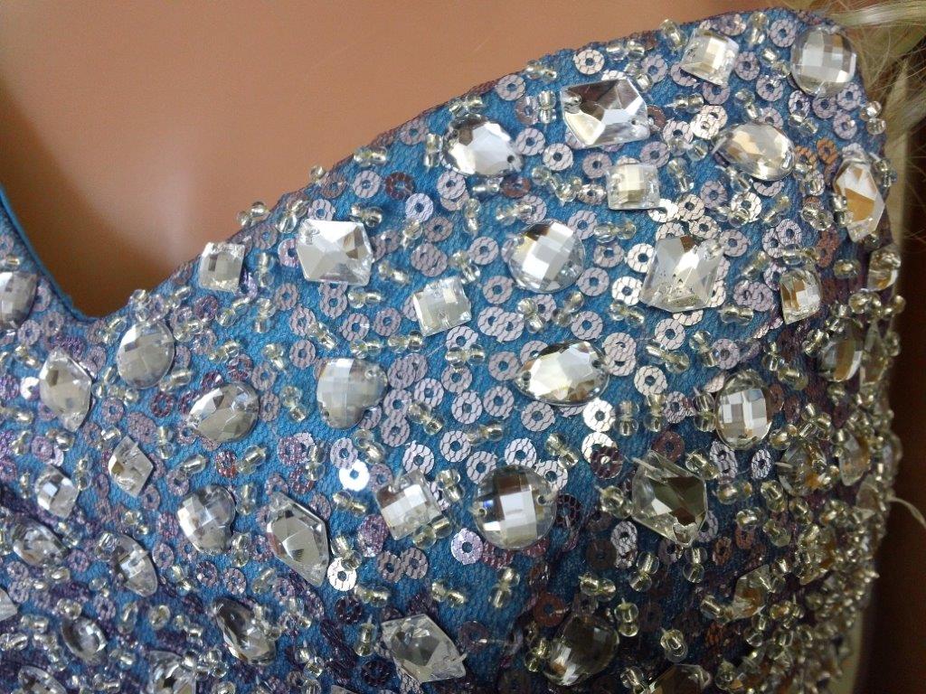 sequin and crystal bodice