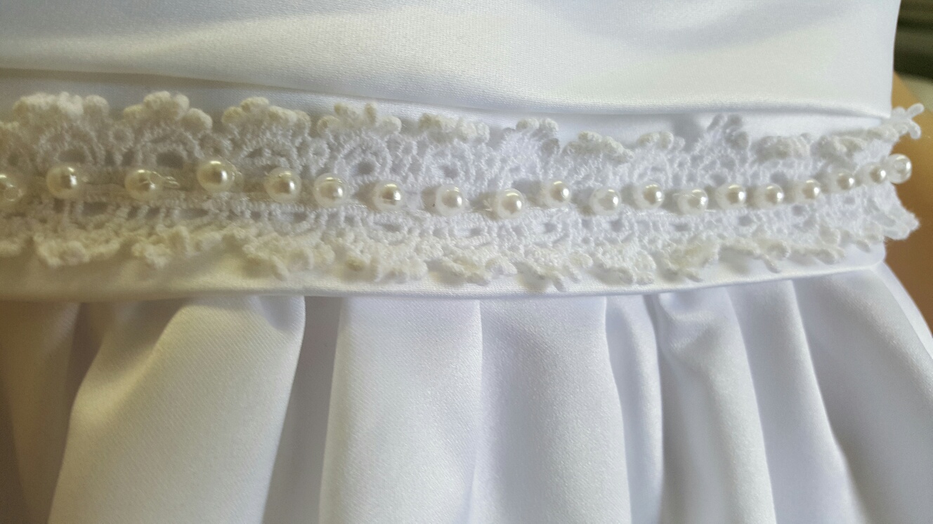 lace and pearl waistband