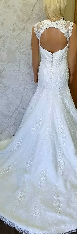 wedding dress with cutout back