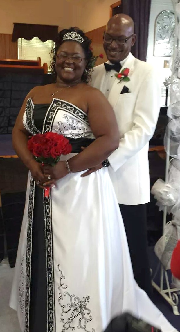 white wedding dresses with black trim