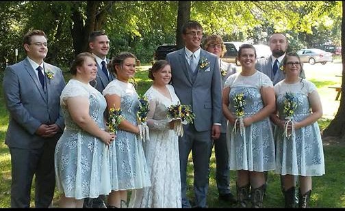 country lace wedding party dresses
