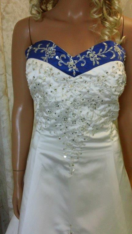 ivory and royal wedding gown